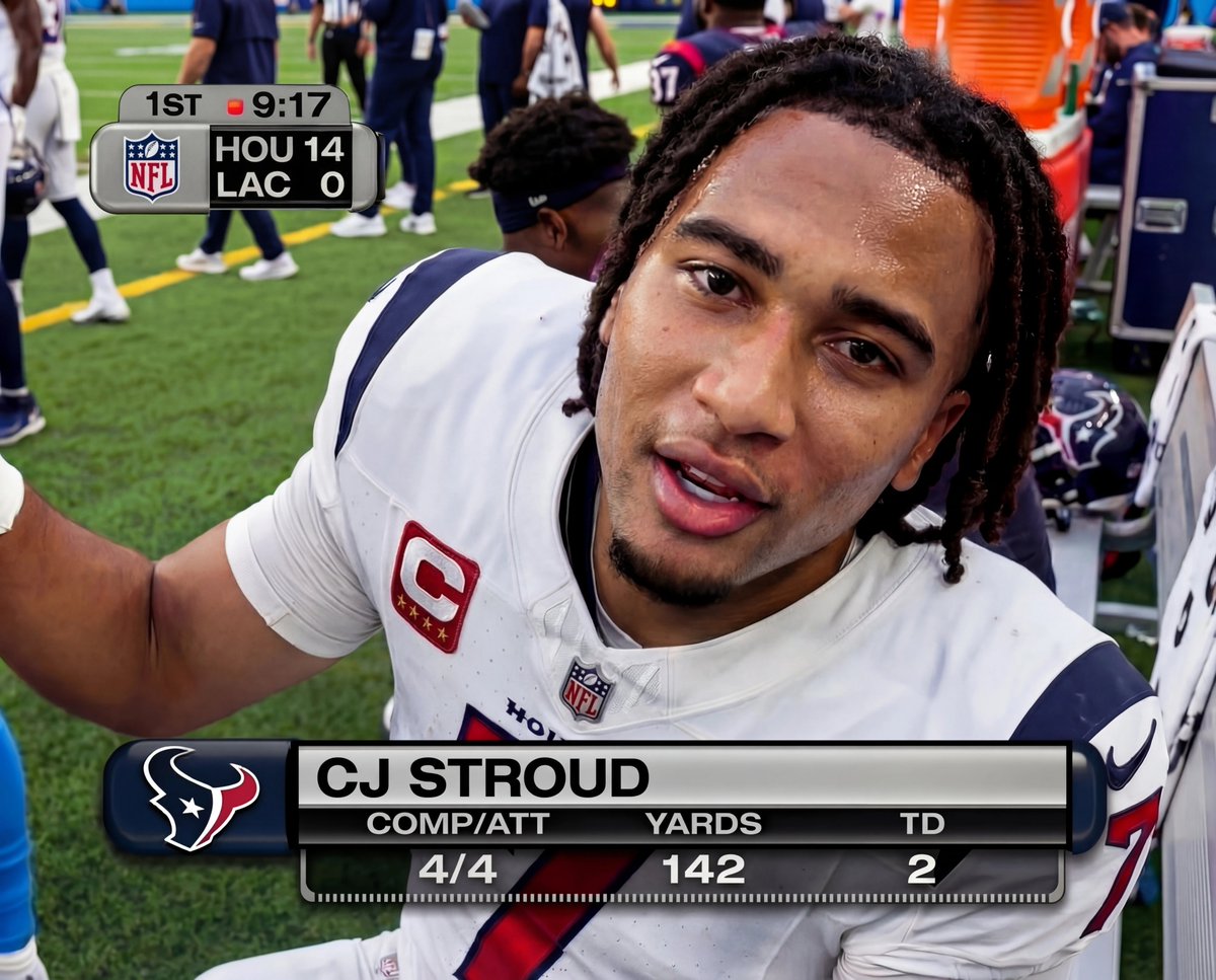 NFLonFOX's tweet image. 😤 Randy Moss stat line vibes from CJ Stroud to start today's game