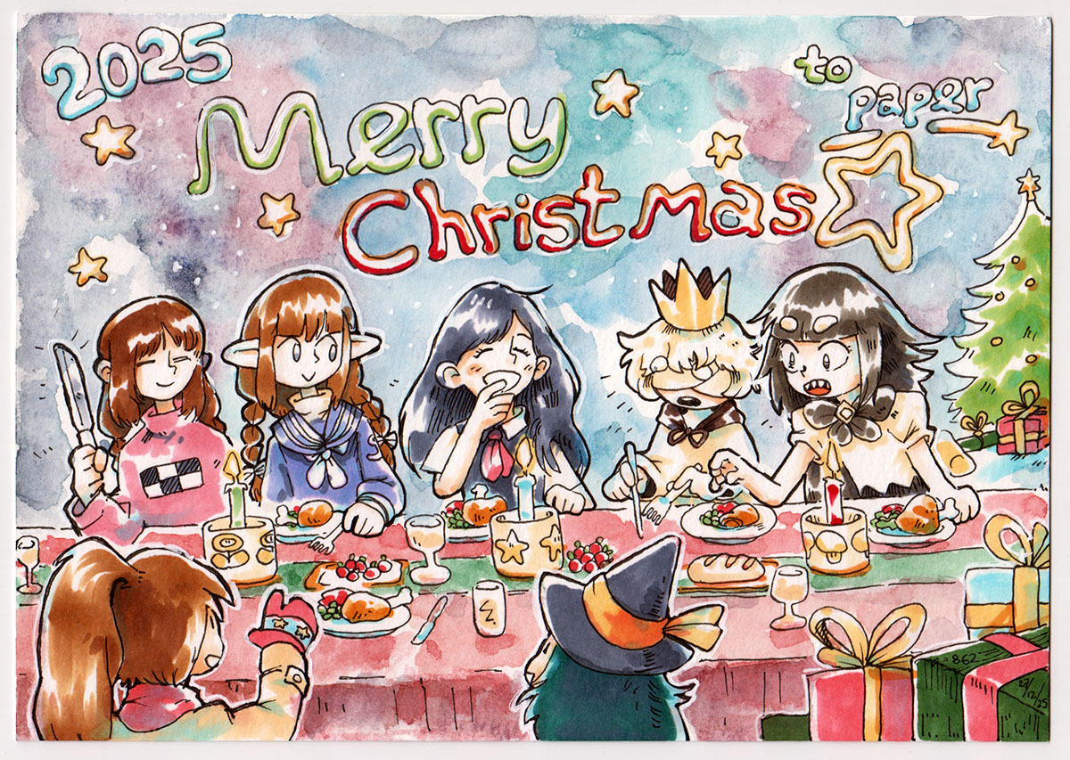 ClmPaper's tweet image. Participated in the secret santa this year again, and this year I drew for @PaperDerp 🎄 Hope you had a good Christmas!