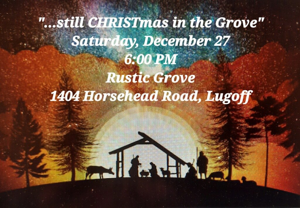 Come join us for a time of singing and fellowship in Lugoff TONIGHT Saturday Dec 27th, 2025 at 6 PM! Dennis