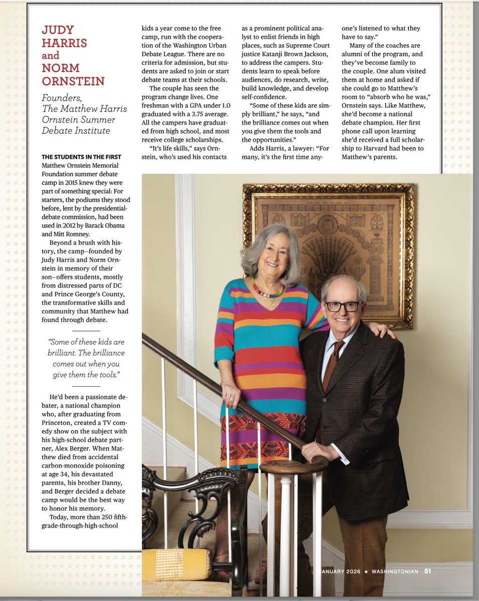 NormOrnstein's tweet image. Amidst the turmoil, something nice. Washingtonians of the Year!