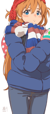 今年はサイズの見直しとサイン入れる。
というお試しで冬アスカ #evangelion 