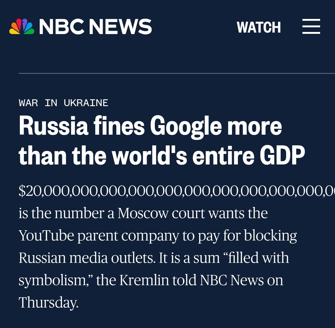 BohuslavskaKate's tweet image. "Putin didn't impose massive fines on a US company"- Lol. It must hurt to be this wrong.