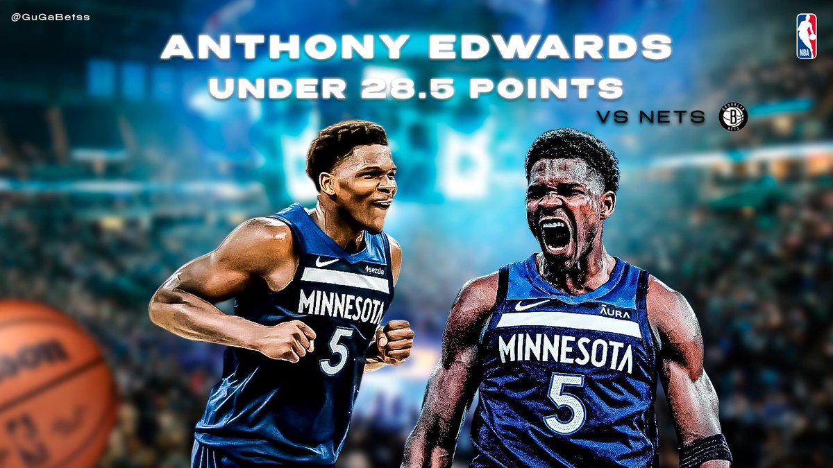 💎 PLAY OF THE DAY

Anthony Edwards U28.5 Points (@ 1.79/-127)

Hit 𝗟𝗜𝗞𝗘 - If you’re 𝗧𝗔𝗜𝗟𝗜𝗡𝗚 🔒

This matchup sets up as a very difficult one for Ant from a scoring perspective. Brooklyn has consistently shown that they are one of the most effective teams in the league