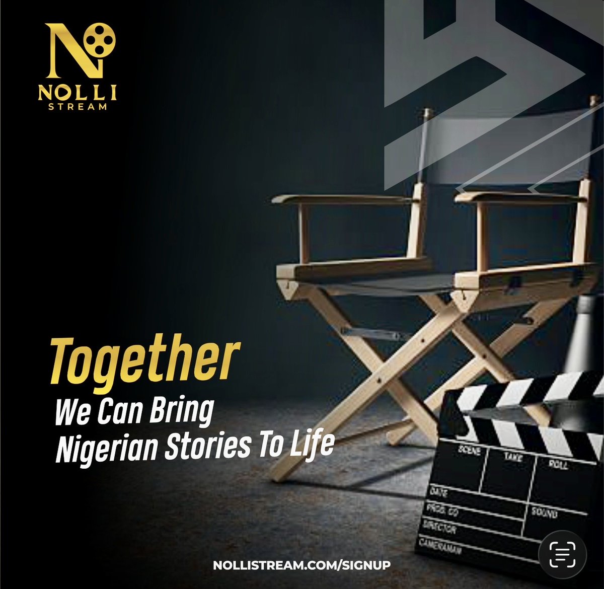 NolliStream's tweet photo. Every chair tells a story. Every slate starts a dream.  At NolliStream, we’re building the future of Nigerian storytelling — together. 👉 Tag a creator who needs to see this 📷https://t.co/OV0nfzIetw 📷 Follow @NolliStream_global to be part of the future of Nollywood https://t.co/tHKmJhFxK1