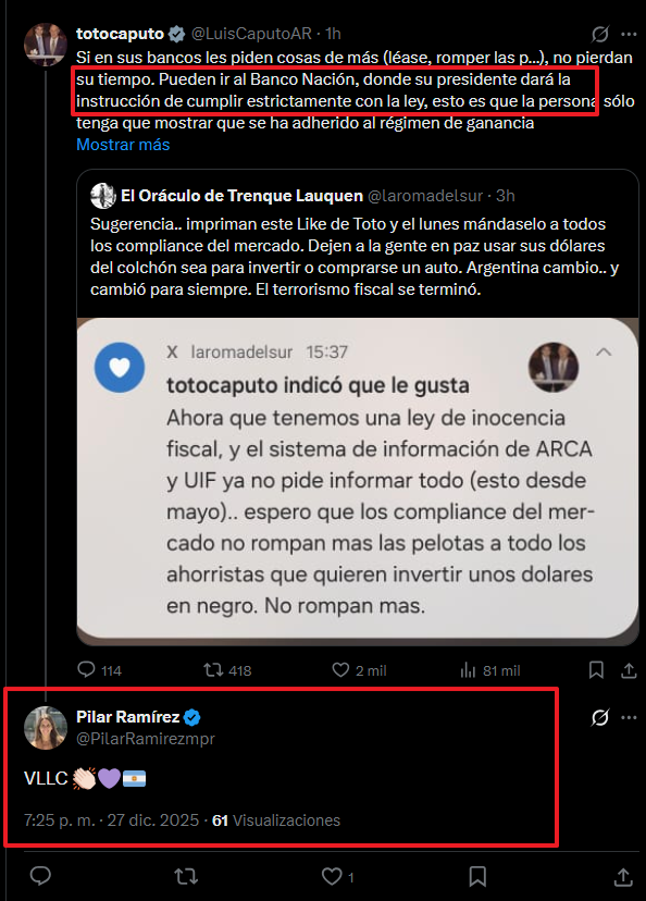 Dantesco como celebra la casta y cómo nos quieren tomar el pelo.

La persona que celebra la respuesta es la esposa del Presidente del BNA.