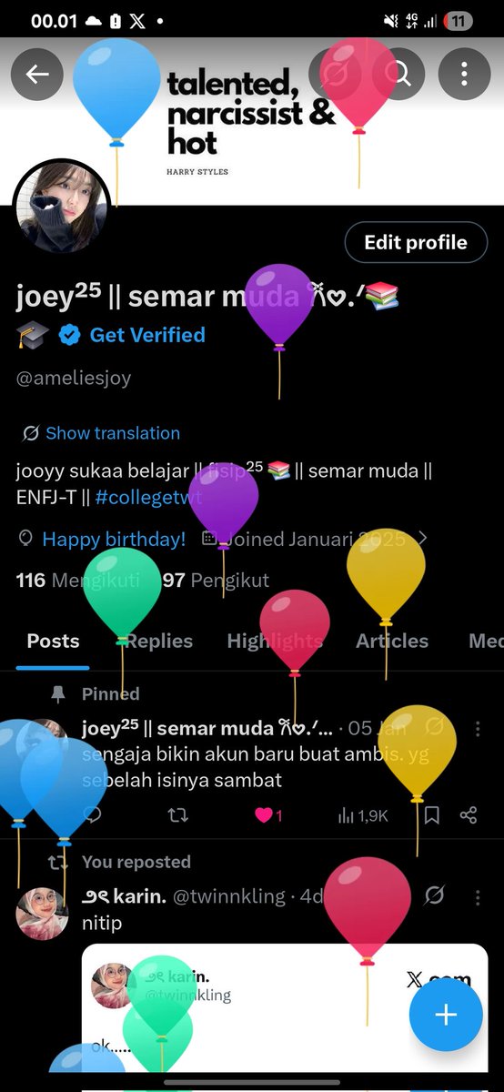 joey²⁵ || semar muda 𐙚𖹭.ᐟ📚🎓 tweet media