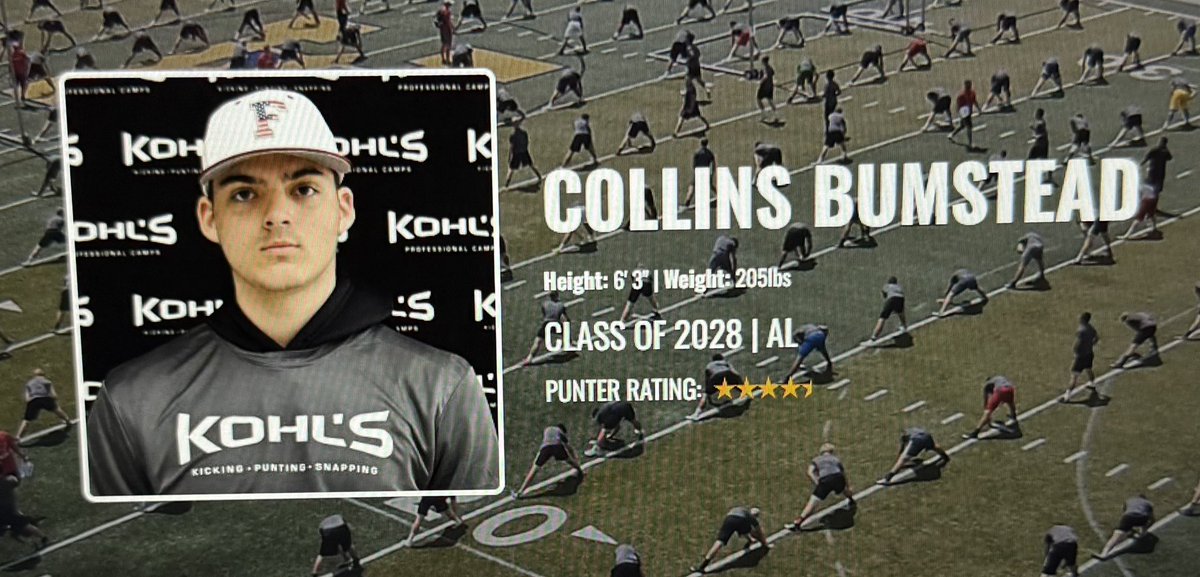 CollinsBumstead's tweet photo. New rankings out from Kohl’s, now 4.5 ⭐️ Thank you @KohlsKicking and @trlong02 for your guidance and instruction. Hard work paying off, not finished yet. https://t.co/cE9o4rvpLX