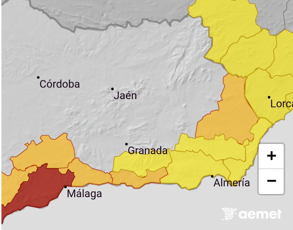 🚨 Aviso nivel 🟠 por lluvias en la Costa de #Granada desde las 00:00 h a las 15:00 h del 28/12/25.

⚠️ Mucha precaución! Sigue las indicaciones de las autoridades y servicios de emergencias

<a href="/AEMET_Andalucia/">AEMET_Andalucía</a>, <a href="/DGTes/">Dir. Gral. Tráfico</a> y <a href="/proteccioncivil/">Protección Civil</a>