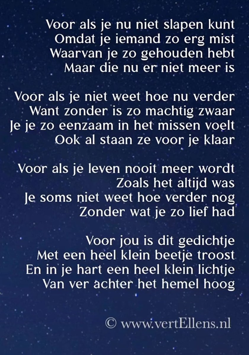 SylsLife's tweet image. Ik zat wat op mijn telefoon te neuzen en kwam dit gedicht tegen...
Vanavond ben ik weer zó in gedachten bij mijn Erik, mis hem deze dagen nog meer 🥹

Rouw is rauw, maar ik ga het aan, eens zal het minder pijn doen...
#rouw om #mijnlief