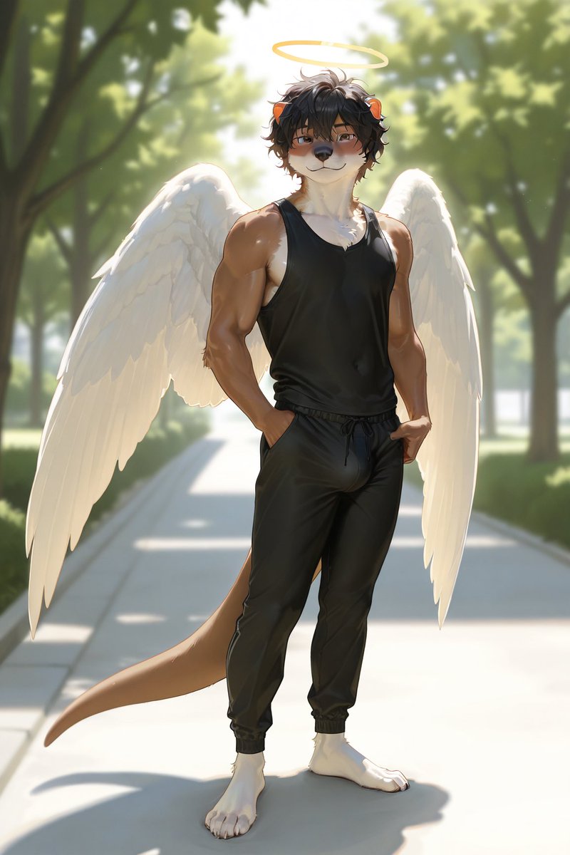 Congratulations <a href="/Z133848302X/">★᭄ꦿ᭄ꦿ𝘡i𝘢𝘹★᭄ꦿ᭄ꦿ</a> on reaching 4k followers! Here’s me with an angelic touch for your #OneLineOC