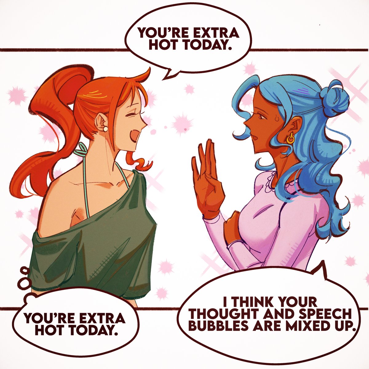 thecrazedpepper's tweet image. I don't think they are  #namivivi #ONEPIECE