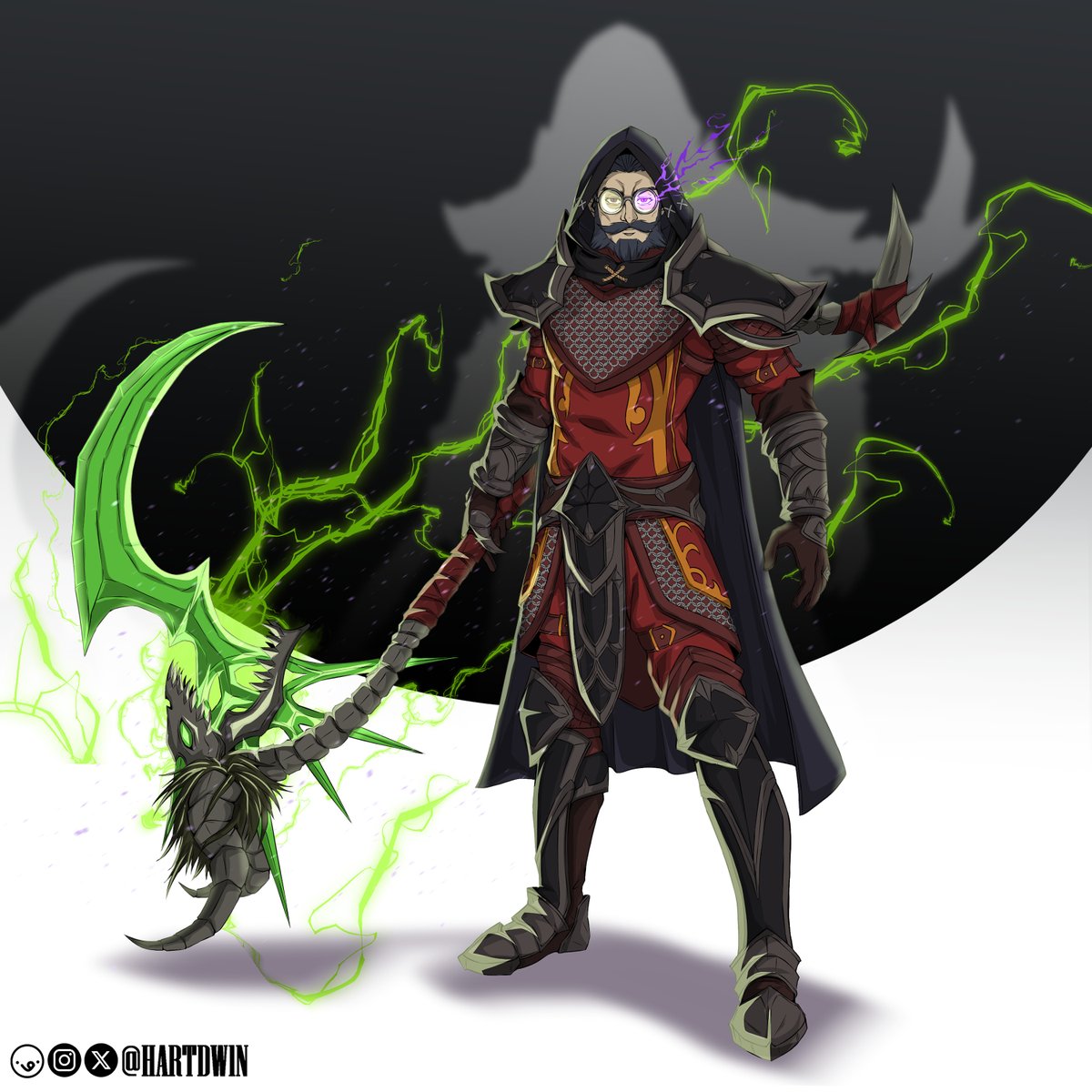 Commissioned artwork 🌙
A World of Warcraft sorcerer bound to dark magic, armed with a cursed scythe. Power always comes at a price.
Open for commissions.
#WoWArt #FantasyCharacter #Opencommisson #DarkFantasyArt