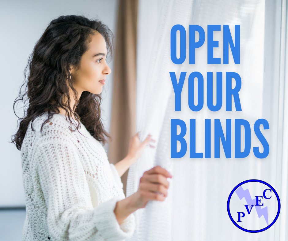 Don’t make your heater work overtime this winter. Keep curtains and blinds closed at night to keep cold air out but open them during the day to let the sun in to help warm the room.