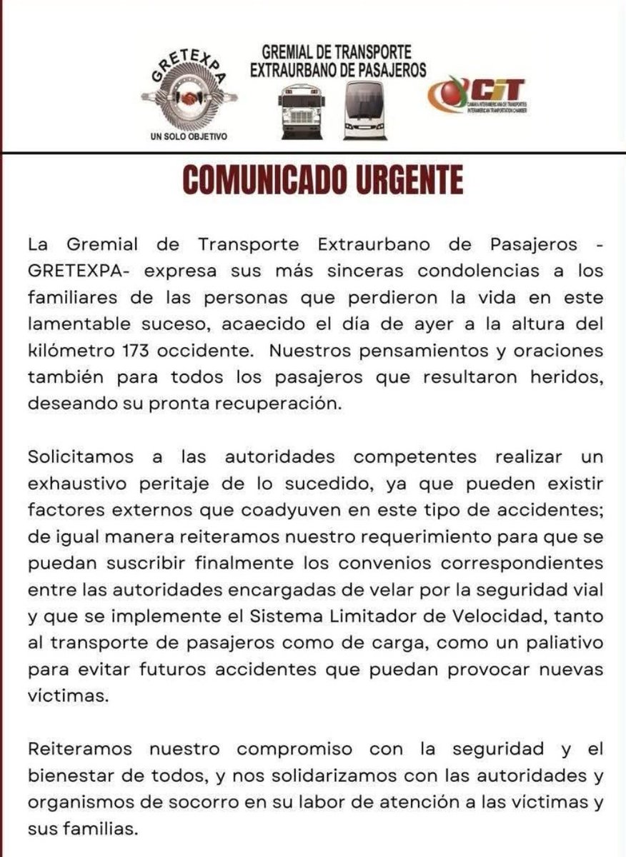 Cínicos,  hipócritas,  irresponsables.

Fácil escriben un comunicado, nada que digan o hagan devuelve la vida a las víctimas. 

Y siguen sin tomar medidas.