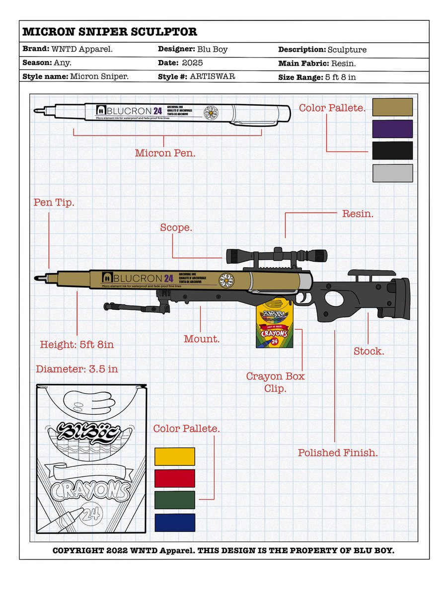 Finally completed the 3rd installment of my “ART-illary“ sculpture collection. 

I present the “Micron Sniper”