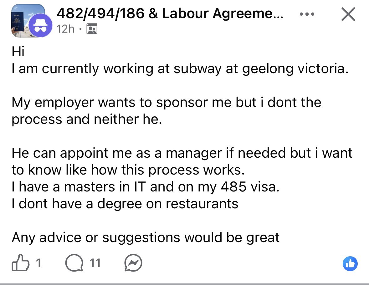 NatedawgO7's tweet image. The skilled work visa is employing workers Australia desperately needs!!! …

Oh no wait we’re just getting people to work in sandwich shops lol