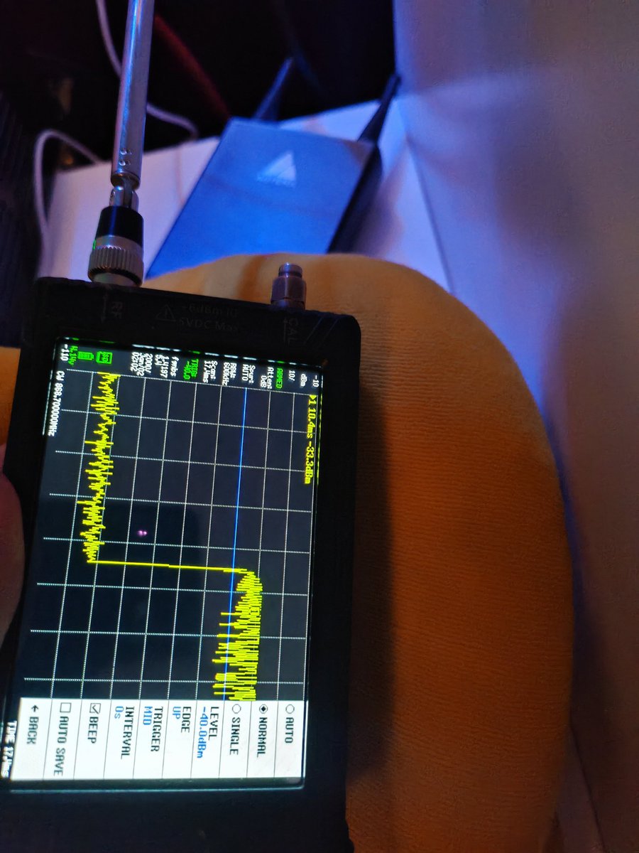 nemanjan00's tweet photo. I found the fox! 😃

TinySA Ultra tip...

Zero span, trigger on amplitude, beep on trigger and headphones...

Walk around, wait for it to beep consistently... When it starts beeping, increase trigger level abd repeat... https://t.co/mXXVjD6Eae