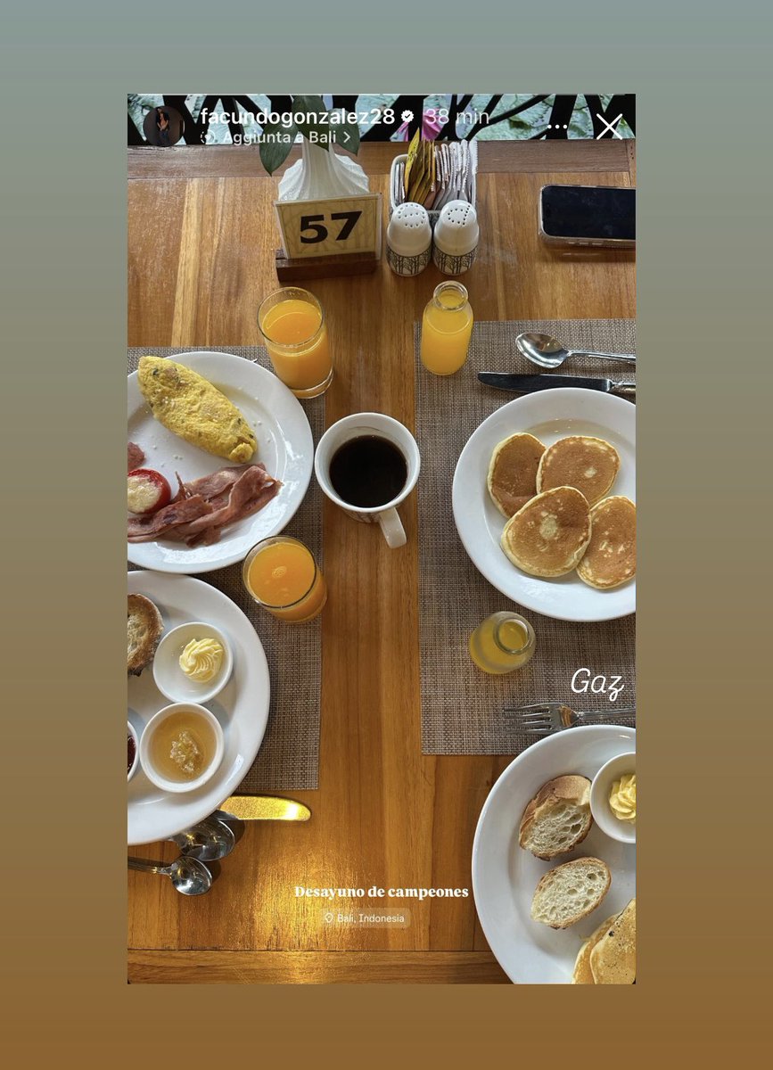 La colazione dei campioni 🤭🤣❤️
#FacundoGonzalez