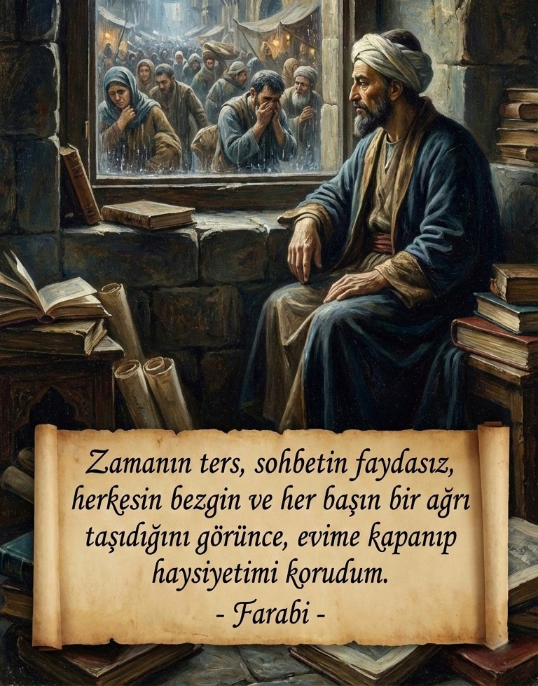 Zamanın ters, sohbetin faydasız, herkesin bezgin ve her başın bir ağrı taşıdığını görünce, evime kapanıp haysiyetimi korudum.
#TürkiyeninBaşarısı #NeDersin