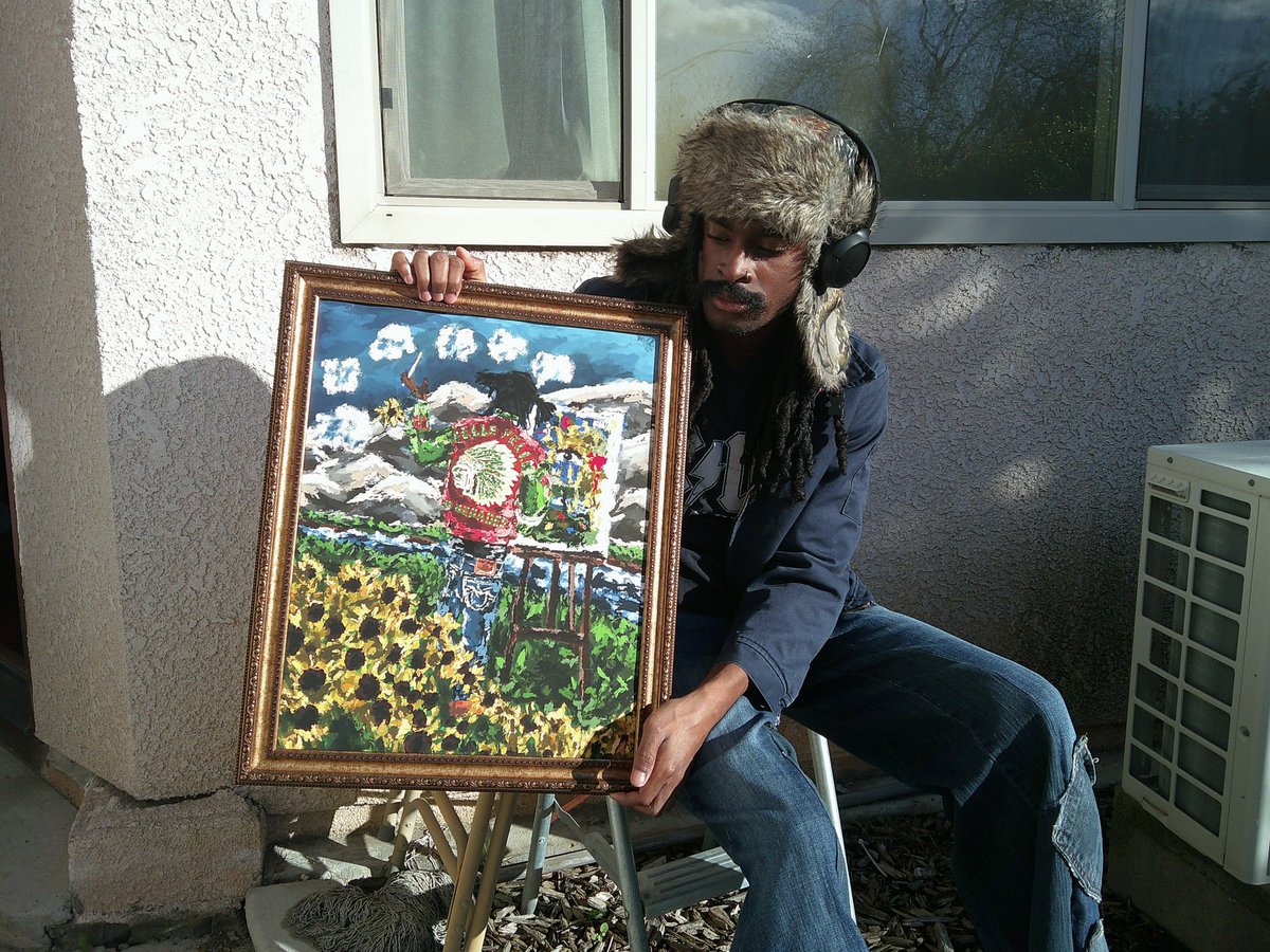 pelumipng's tweet image. A Chief Keef painting I made