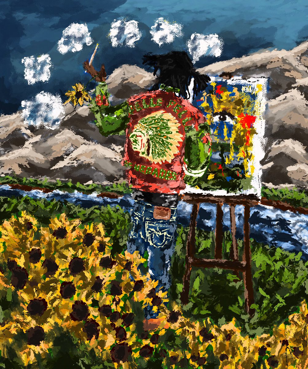 pelumipng's tweet image. A Chief Keef painting I made