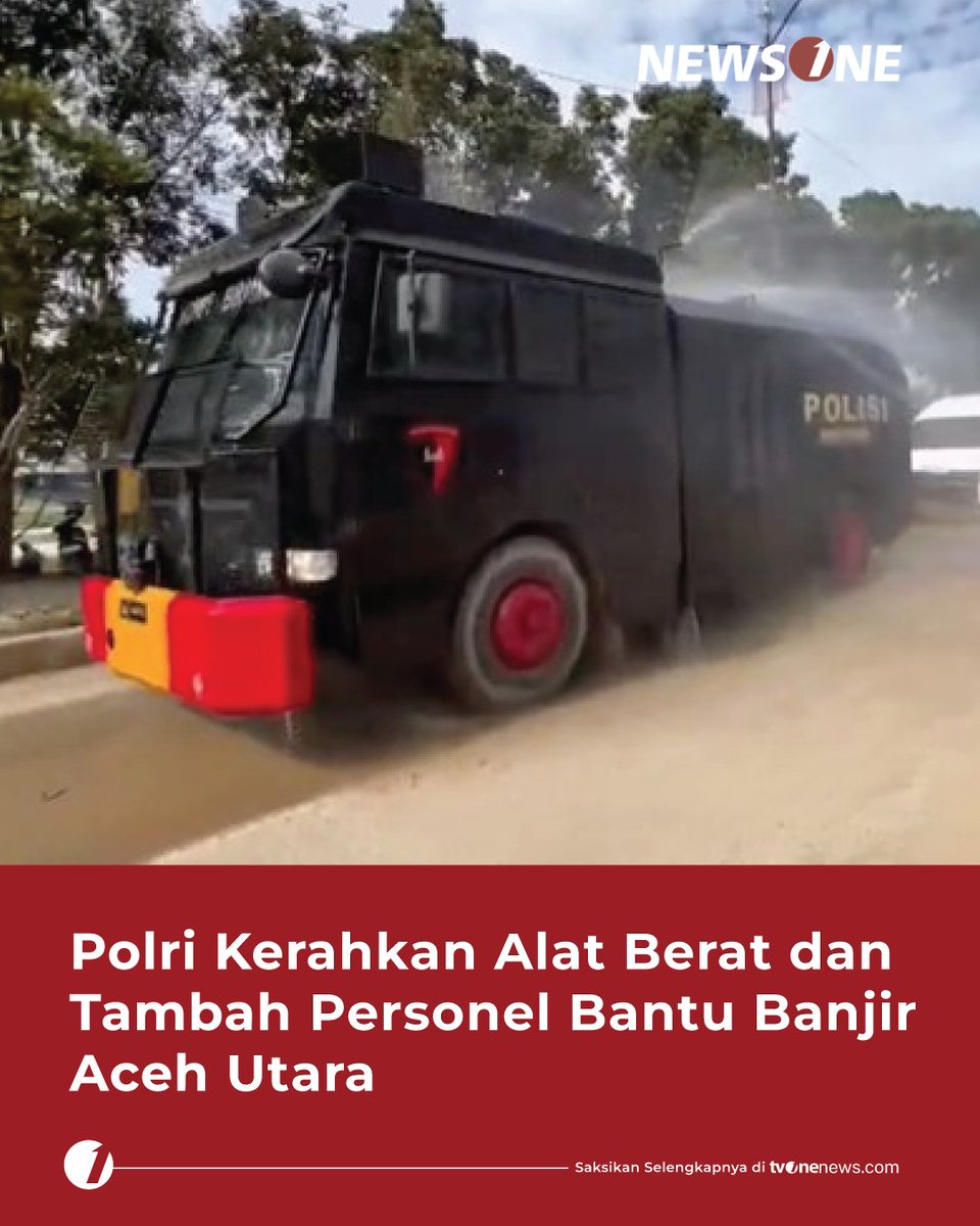 tvOneNews's tweet photo. Wakil Kepala Kepolisian Republik Indonesia (Wakapolri) Komjen Dedi Prasetyo memastikan Polri terus membantu memenuhi kebutuhan warga terdampak banjir dan longsor di Aceh Utara, Aceh.
#HardNews_Viral #NewsOne #CariBeritaditvOne #POLRI #Aceh #NO03 https://t.co/gBnvmmMvLy
