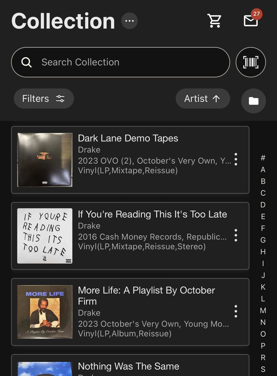 99Vinyl_'s tweet image. We finally got night mode on the Discogs beta app 😭