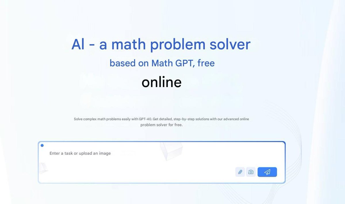 aniwispcom's tweet photo. 📐 Forget about struggling with #math

We found a service that solves equations, #geometry, and #integrals with detailed explanations.

You can upload text and photos, it works quickly—perfect for a session.

 https://t.co/jH4AILoC47

#AI #artificialiintelligence #Tech #News https://t.co/muuHny9sTV