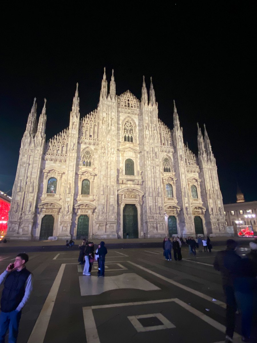 Eating risotto under the Duomo. Not sure this can be topped, ladies and gentlemen.