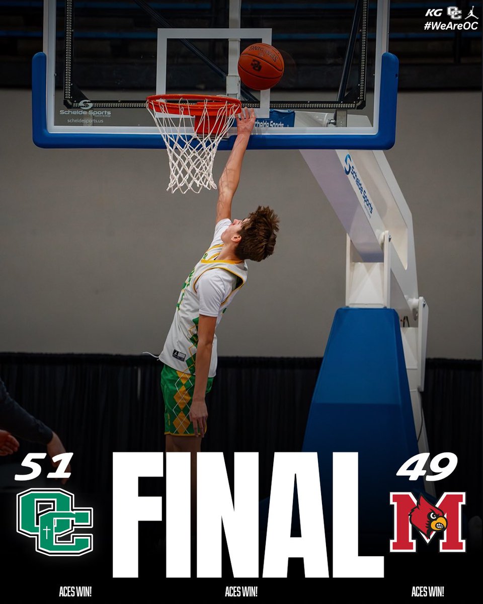 ocboysbball's tweet image. Aces find a way! Back at it tomorrow in Henderson!

Owensboro Catholic 51
Mayfield 49

#WeAreOC