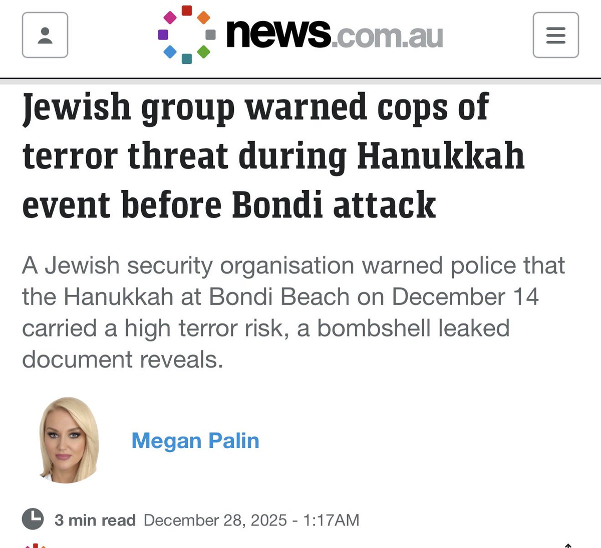 JewsFightBack's tweet image. 🚨 Police were warned about a terror threat at Bondi. Explicitly.

Weeks before Hanukkah by the Sea, a Jewish security organization produced a written intelligence warning.

Bondi Beach.
December 14.
High terror risk.
ASIO cited.
Jihadist threat identified.
The exact event named.…