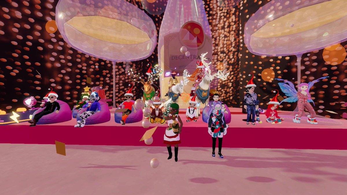 Good friends. Good fun. Holiday pics to remember 📸🫧🍾 
<a href="/ABCDecentraland/">ABC Decentraland</a> <a href="/decentraland/">Decentraland</a>