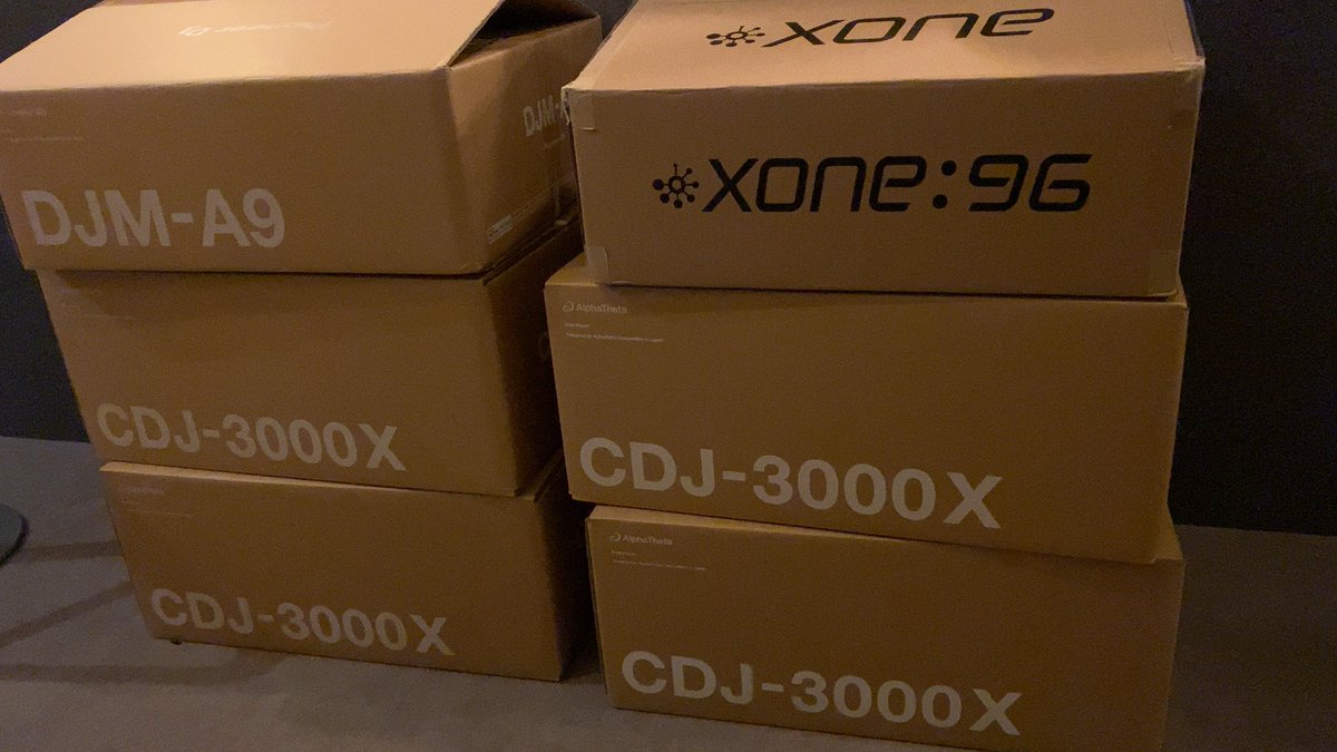 DJ setup update from 2026. CDJ-3000X × 4 / DJM-A9 / Xone:96