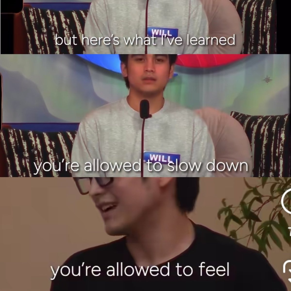 ambtsentxteam's tweet image. I'm still learning, I'm not even sure what I'm doing but I stay anyway. - @biancadeveraa 

You're allowed to slow down, you're allowed to feel. - @willashley05 

thank you for staying despite it all bianca, and thank you for reminding us to slow down will. proud of u both! 🥹🫶🏻