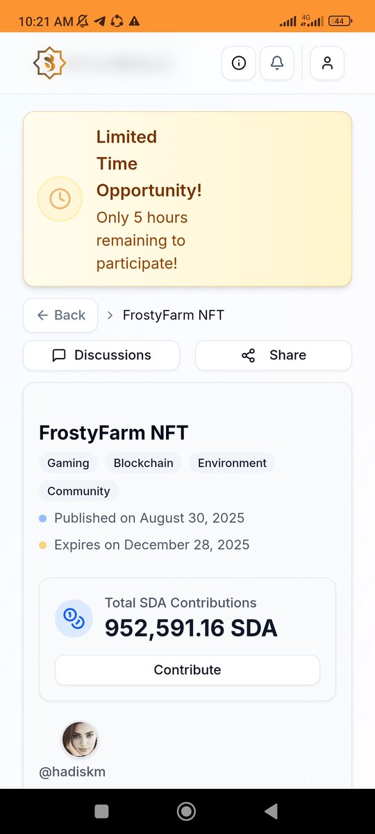 SheheryarK79161's tweet photo. ๐จ Only 5 hours left ๐จ
๐โจ FrostyFarm NFT โจ๐
โ
952,591.16 SDA raised
โ
3789 Investors
โ
Mile-jafferi also invested
Project link ๐๐๐
https://t.co/y17vnW7lNb
@frostyfarmNFT #DeFiFarming #Trending #SidraFamily #SidraChain @maljefairi @Hadiskm71 #Sidrastart #SidraDEX https://t.co/E8RzqDPzWt