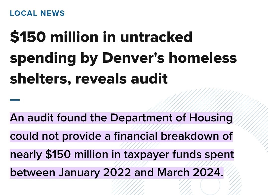 jeffhunt's tweet photo. Minnesota-like fraud in Denver?

City of Denver can't account for 1/3 of its spending on homeless. https://t.co/SY2OMmdBV9