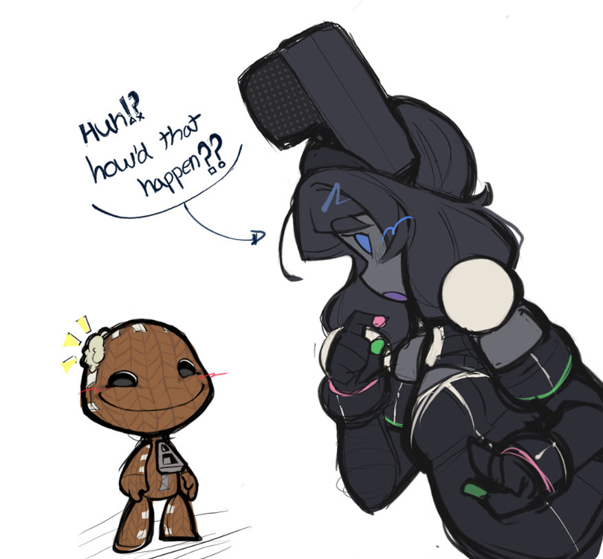 PlutoniumPlutoO's tweet image. Loose thread 🪡 💙🖤
(Ps3 girl and Sackboy comic thingy idk what to call it honestly)