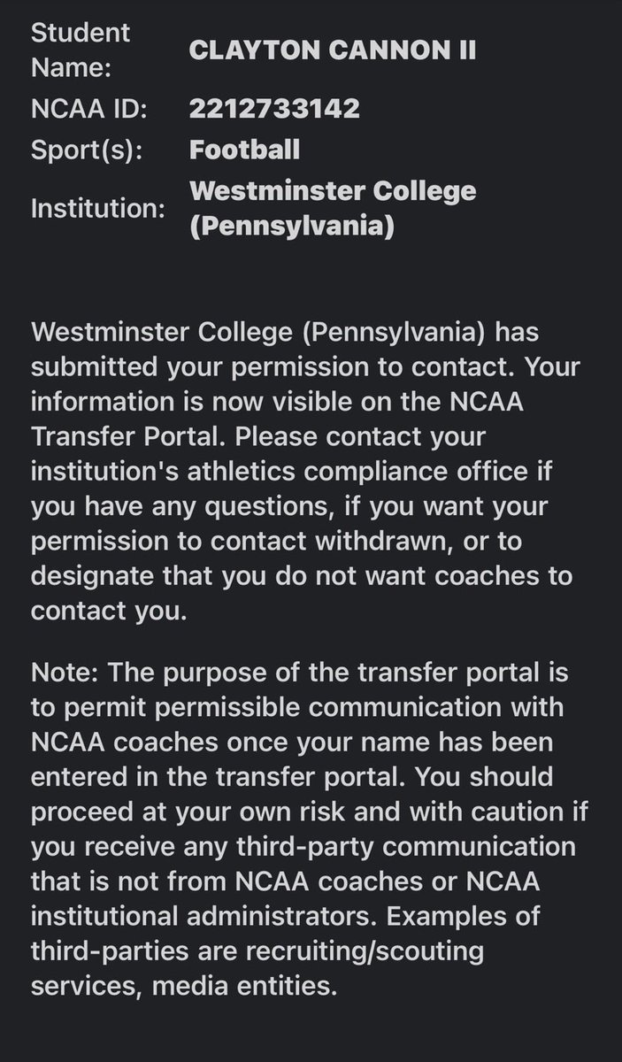 TRANSFER PORTAL BRITE CANNON tweet media