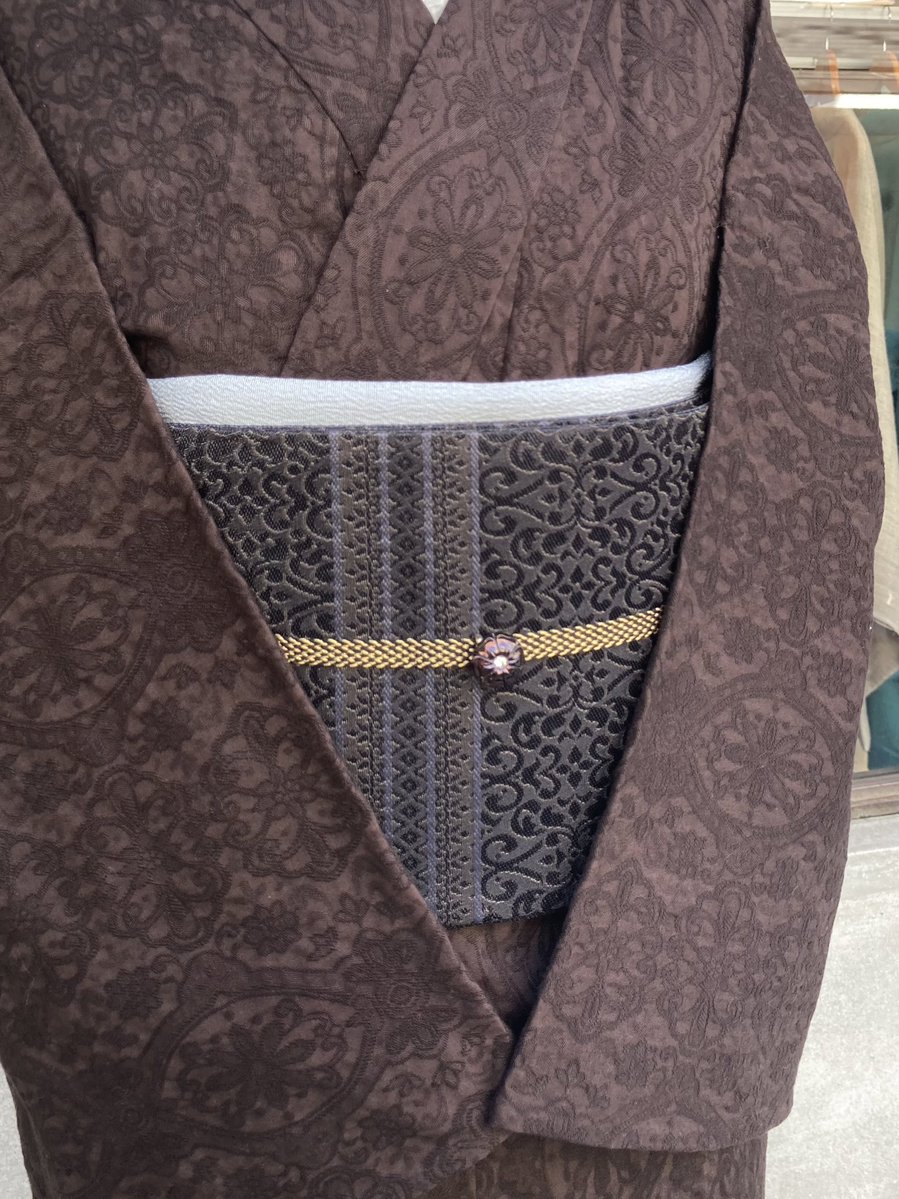 ●うさこまさんコラボ　大塚呉服店　半幅帯 再販・即納】うさこま×大塚呉服店コラボ ペルシャ紋半幅帯