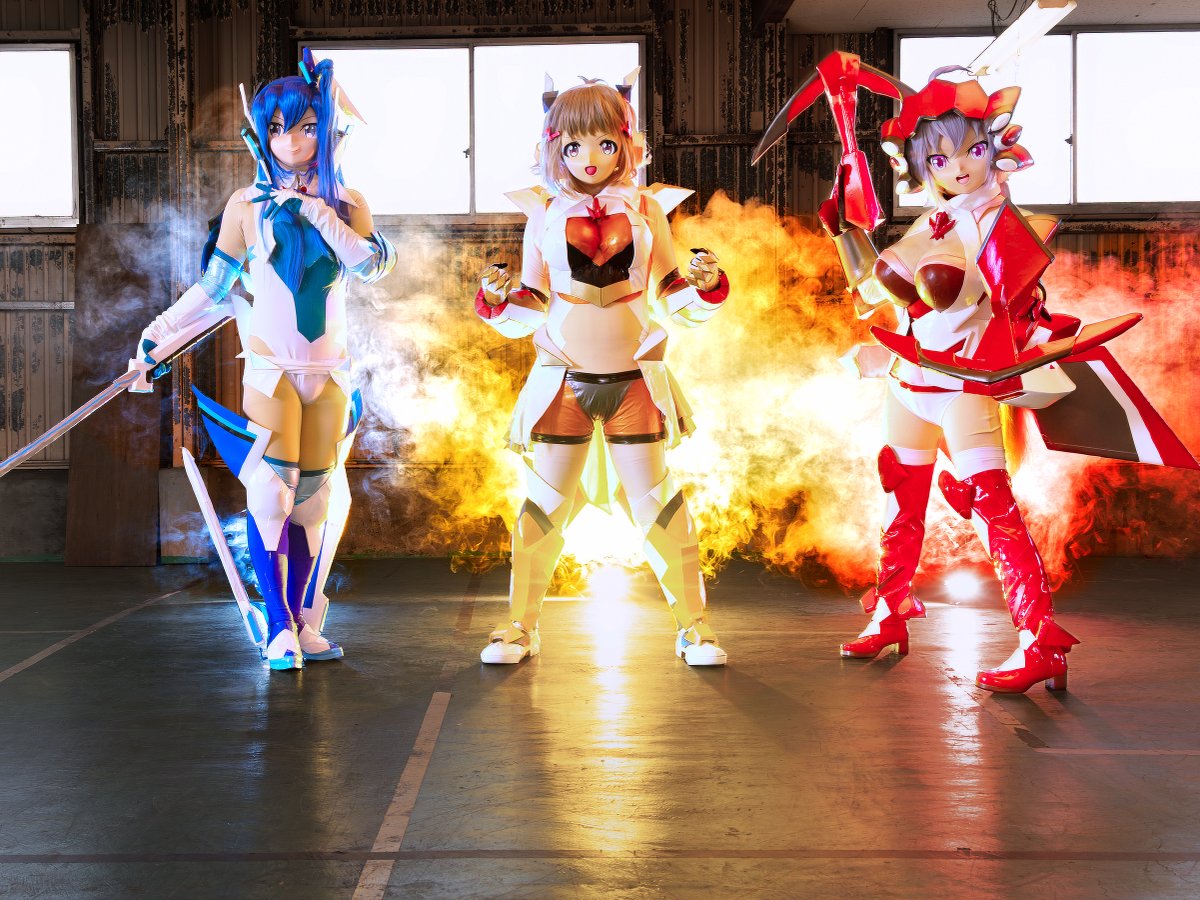 phiror_3D's tweet photo. #Cosplay
戦姫絶唱シンフォギア
#kigurumi ギア合わせ

🟦風鳴翼 🟨立花響 🟥��音クリス https://t.co/1jW9l0ejR1