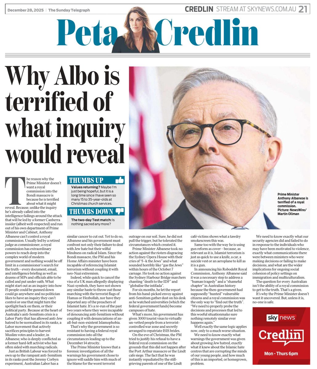 I’ve not always agreed with PETA Credlin but she’s spot on here.  Good work.