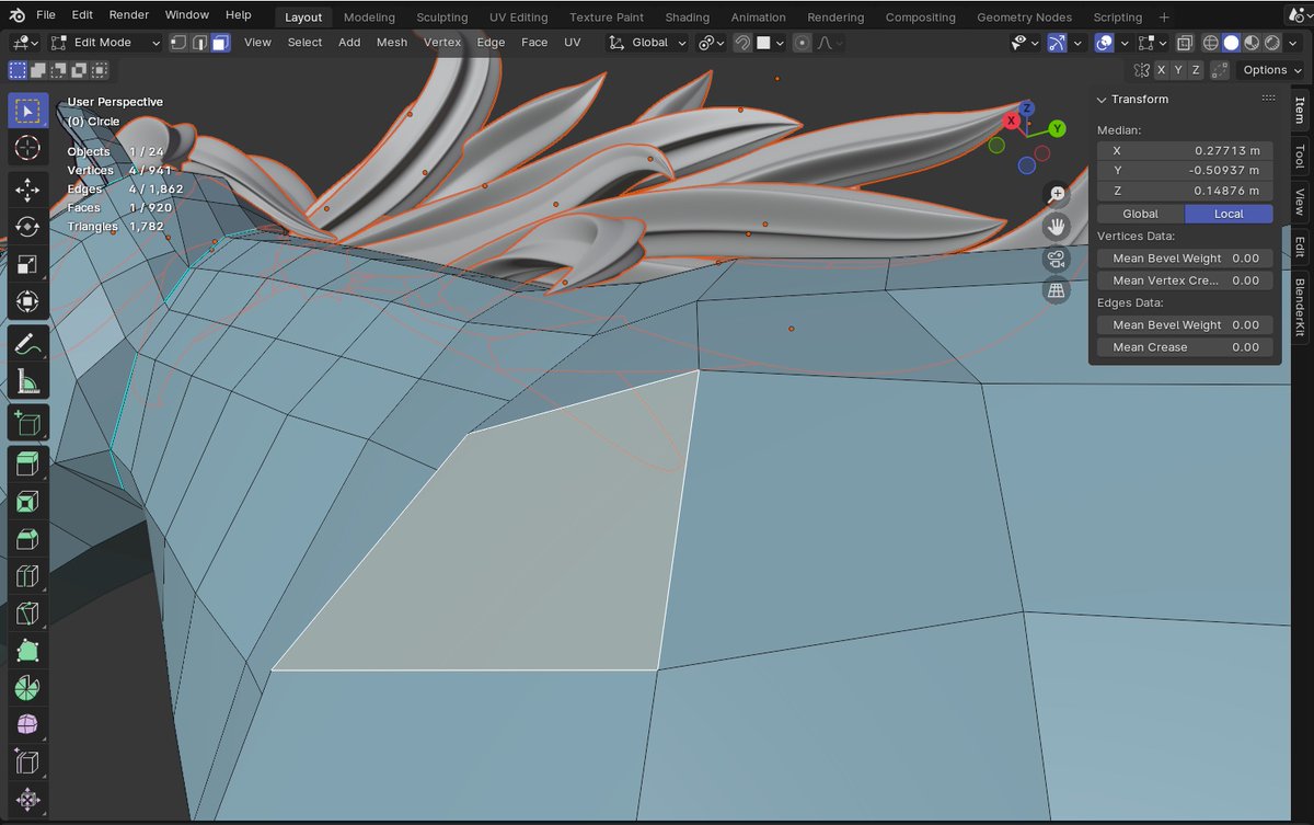 studiopinehead's tweet photo. 来年の干支を使った3D年賀状作成中。 
とりあえず形になったので、ボーンを入れるかどうか検討中。キャラ作成とかあまりやっておらず、アーマチュアスキルはほとんど無いので、苦戦すること間違いなしなんですよね・・

#blender #年賀状 #干支 #armature https://t.co/c8vjdn82jY