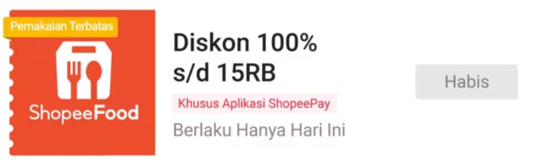 RacunBelanja's tweet photo. ShopeeFood Diskon 100%
Maksimal Rp15.000
⏰ Jam 18:00
📌 Transaksi di app ShopeePay

Klaim di sini:
https://t.co/w8Y9z3ESCv https://t.co/h1SagHYpqz