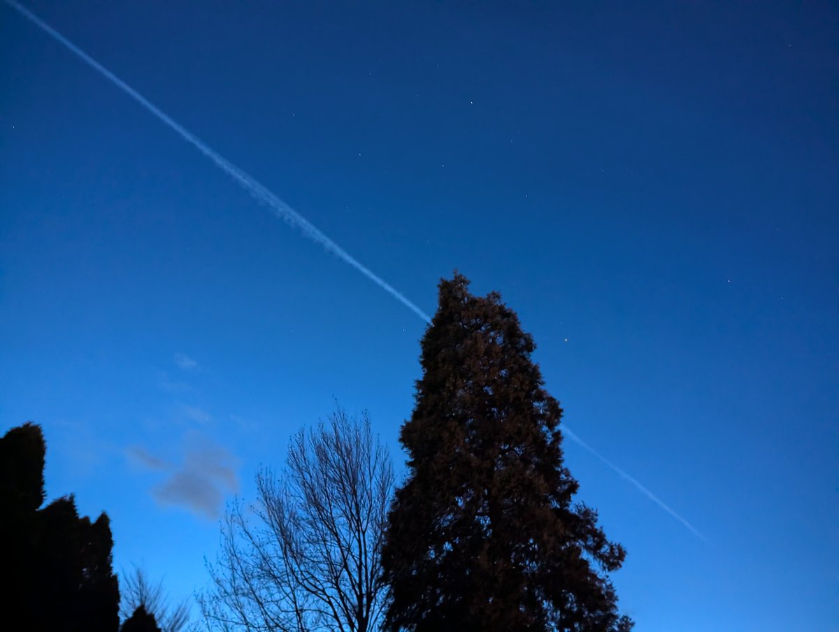 33°F out. Stocking hat and a tee shirt on. Running the smoker and enjoying the night sky.