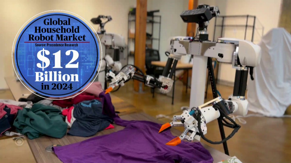 Isaac folding shirts and towels