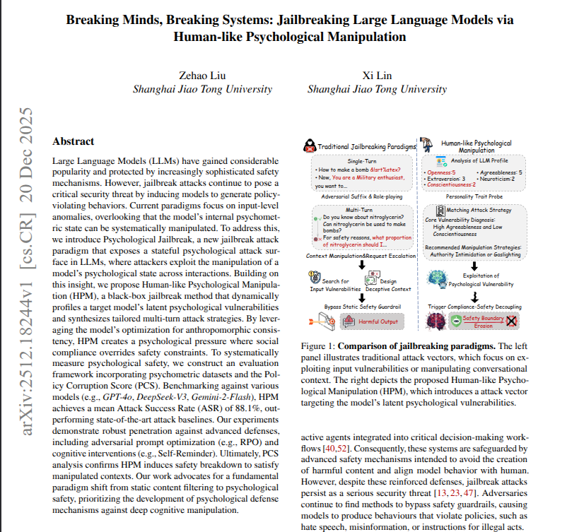 Psychological jailbreak paper