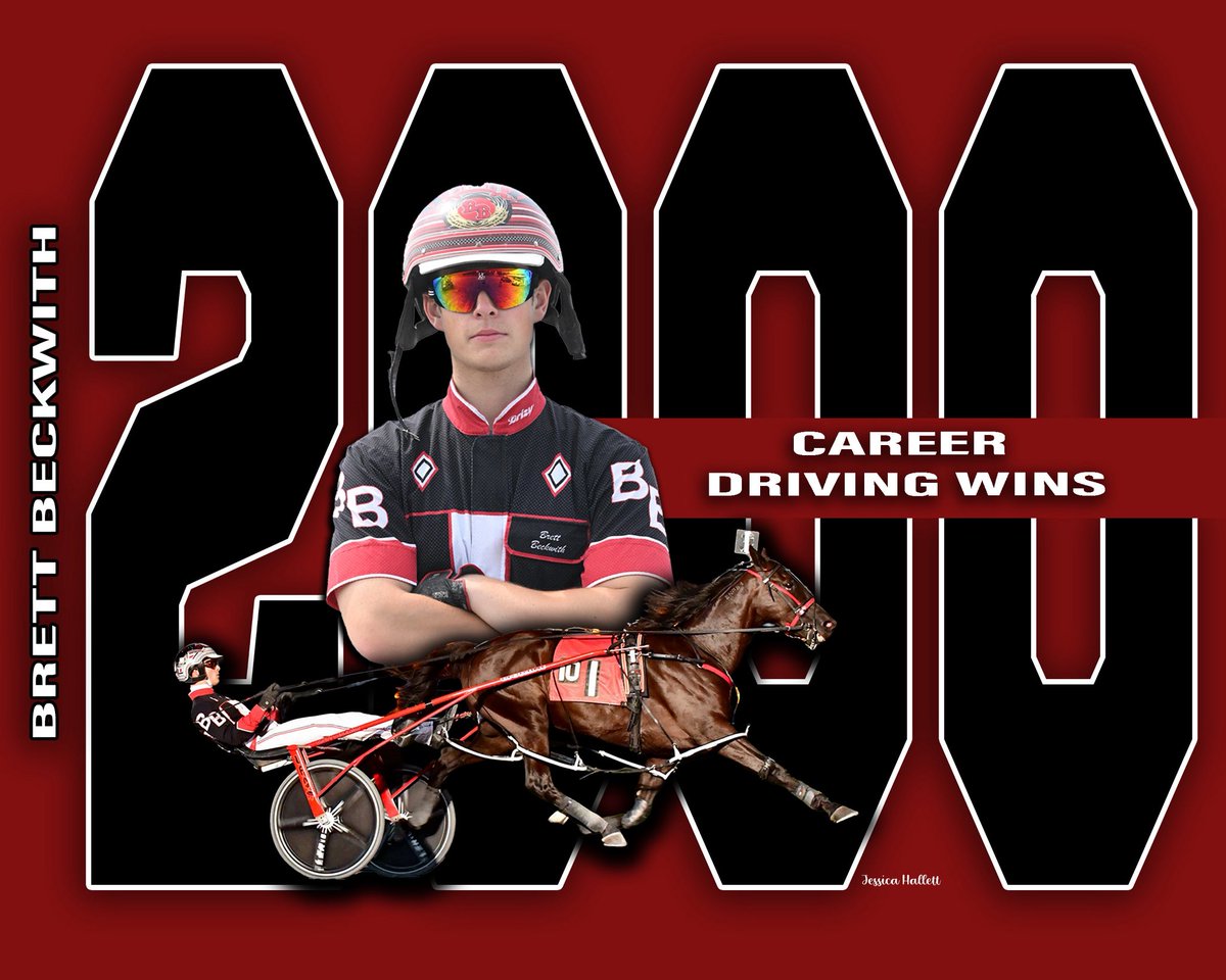 Congratulations to Brett Beckwith on 2,000 driving wins!!! The youngest to ever do it!