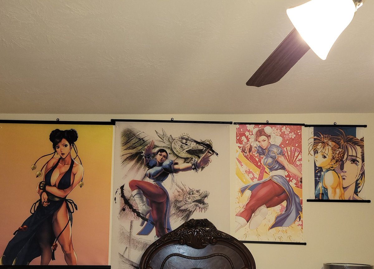 Large Chin Li Poster Finally hung up my chun li posters