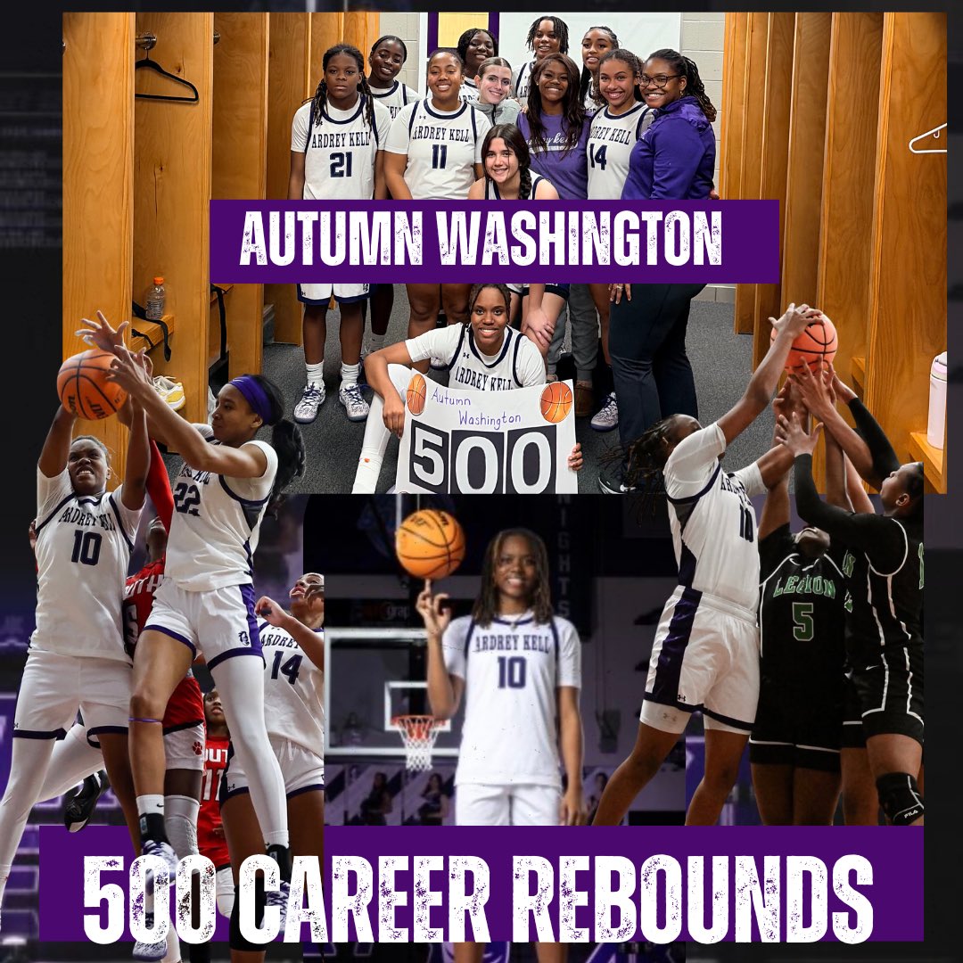 AKWBB's tweet photo. Congratulations to Autumn Washington for reaching a BIG milestone,
500 CAREER REBOUNDS 💪🏾🏀
Relentless on the glass. Consistent effort. History made.
This milestone reflects heart, hustle, and doing the little things every single night. 
Proud of the work and still counting. 💜⚔️ https://t.co/P641ErtjSZ