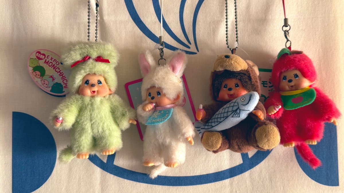 実家のモンチッチ🐒 1番左はEXPO限定！ 20年前の愛・地球博…∑(ﾟДﾟ)